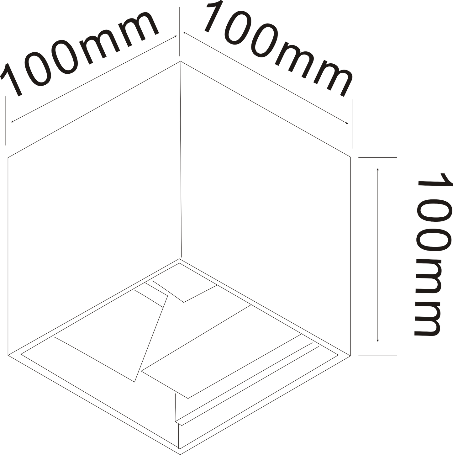 Medidas Aplique LED IP65 de Muñoz e Hijos (Apliques Exterior) en color blanco cuadrado con iluminación bidireccional - Ref 005116.