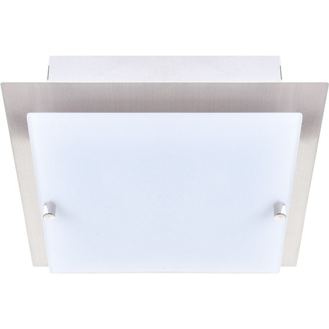 Plafón LARGO Cuadrado Níquel Interlusa para iluminación interior