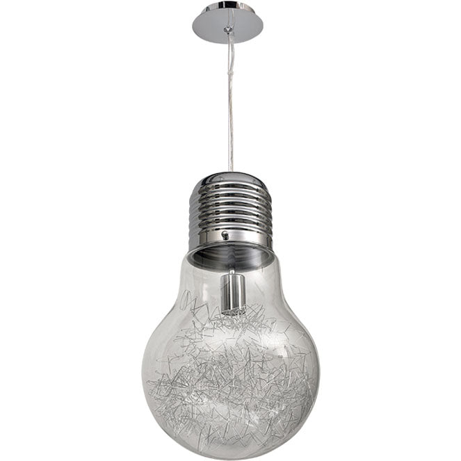 Lámpara Colgante LUZ Transparente Cromo Interlusa 29cm