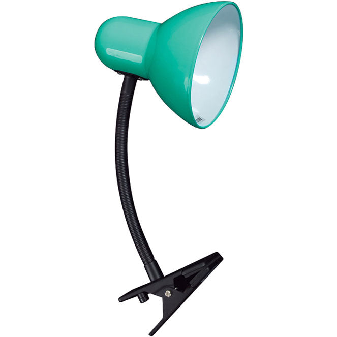Flexo de Sobremesa con Pinza CLIP E27 27 cm Verde Lumit - vista principal | Interlusa · Ref. 025871006