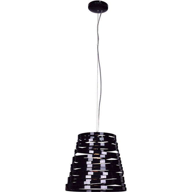 Colgante ELSA negro de Interlusa, lámpara de techo moderna con altura ajustable y diámetro de 33 cm, ideal para iluminación interior. SKU 027153309.