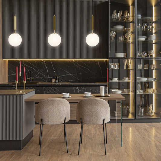 Colgante Ficus instalado en salón moderno - Ambiente decorado