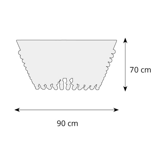 Plafón DANIELA 90 cm Cromo con LED Interlusa instalada en ambiente decorativo de salón o dormitorio | Interlusa