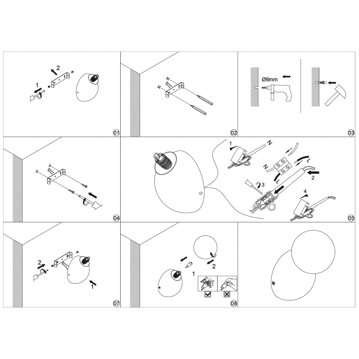 Aplique Mint Terracota con base de metal terracota - Ángulo superior