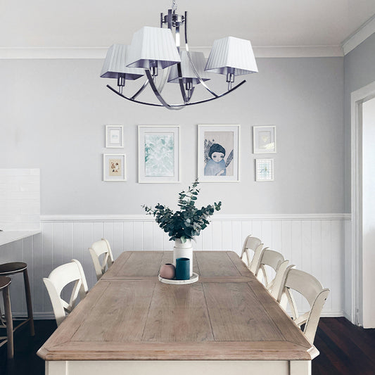 Lámpara INDIANA fabricada en aluminio color blanco, ideal para salón