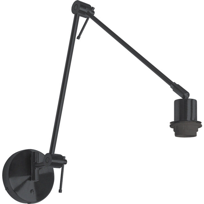 Aplique de pared HAIA articulado sin pantalla Interlusa en color negro