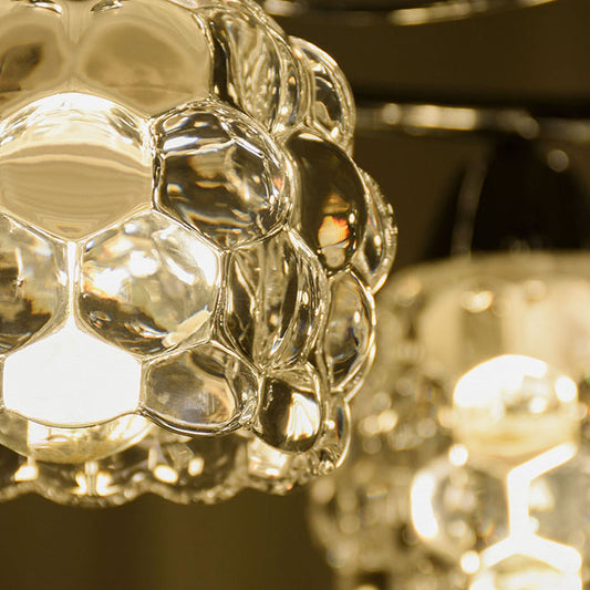 Lámpara TULIPA GLASS fabricada en Metal color Cuero