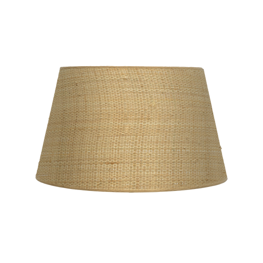 Pantalla Salma E27 Natural 40x30x25 cm, vista frontal, Fabrilamp, luzguru.com