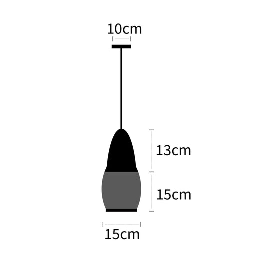 Colgante Clásico Capitolina 28 cm Negro y Ámbar Interlusa instalada en ambiente decorativo de salón o dormitorio | Interlusa