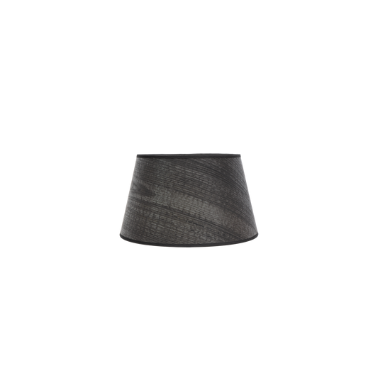 Pantalla Salma fabricada en Textil color Madera Negra, ideal para lámpara de mesa