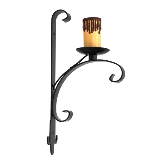 Aplique Rueda Fabrilamp / Abrila fabricado en metal color marrón rústico