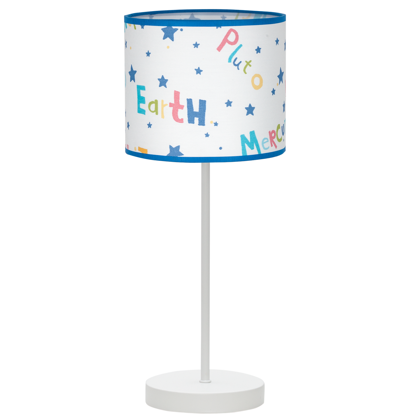 Sobremesa Universo infantil fabricada en metal y textil color blanco, ideal para habitación de niños