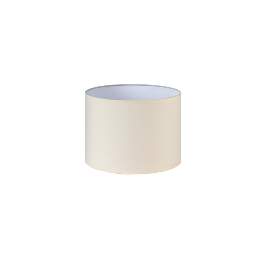 Pantalla cilíndrica Dori E27 beis de 25x25x20cm en tejido popelín. Iluminación elegante para tu hogar.