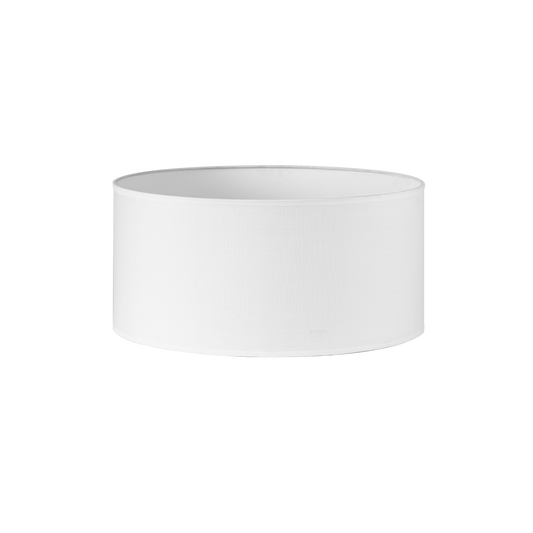 Pantalla cilíndrica Dori E27 blanca de 40x40x21 cm, fabricada en tejido popelín. Ideal para iluminar espacios con estilo.