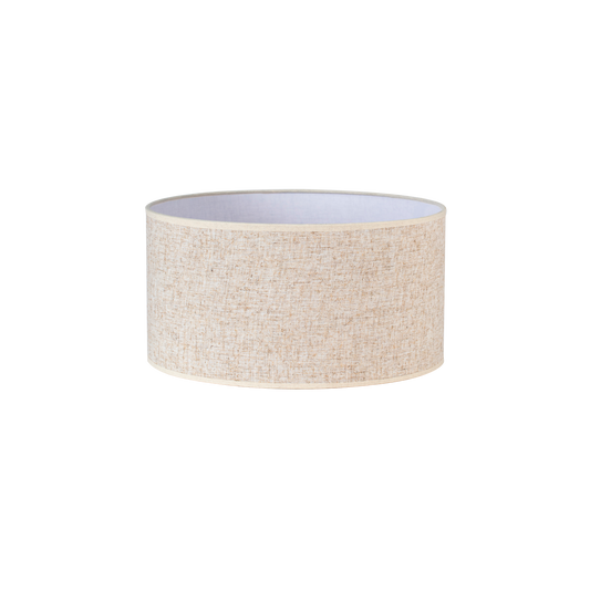 Pantalla Cilindrica Happy E27 Lino Beige 35x35x20 cm - Vista frontal
