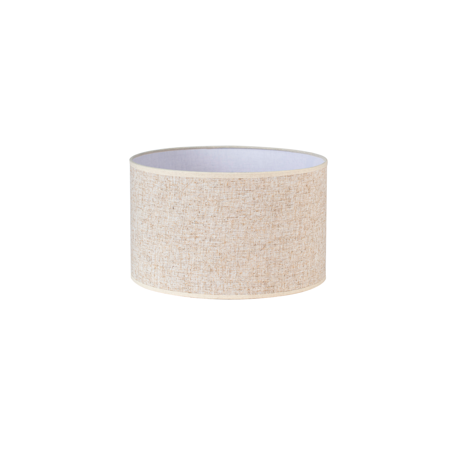 Pantalla Happy fabricada en lino color beige, ideal para una luz difusa