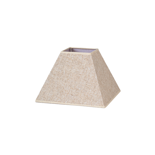 Pantalla Tenorio fabricada en lino color beige, ideal para una luz suave y acogedora