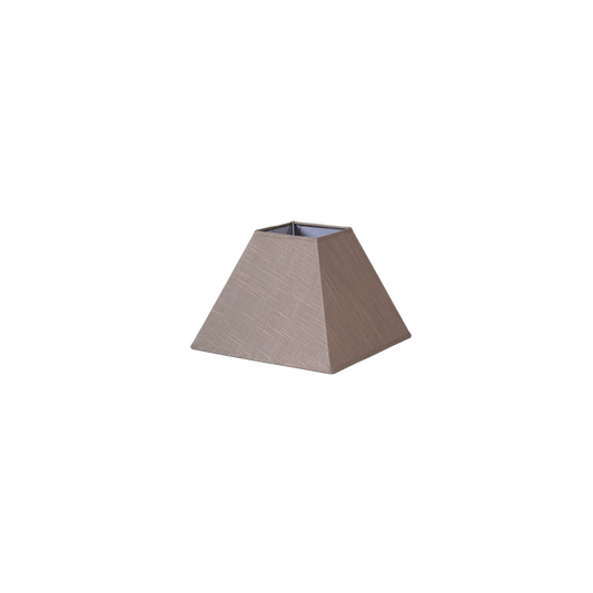 Pantalla Tenorio fabricada en lino color gris, ideal para lámpara de mesa