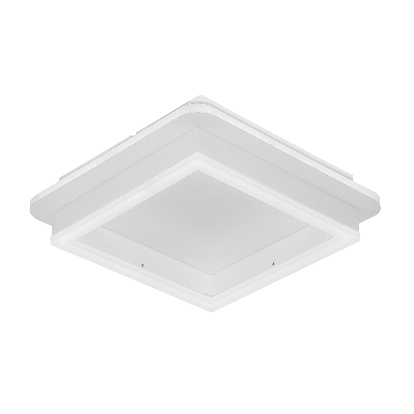 Plafón Elma fabricado en metal color blanco con tecnología LED integrada