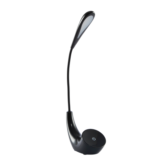 Flexo Ancla LED Negro 5W de Fabrilamp, diseño moderno y flexible, ideal para escritorio.