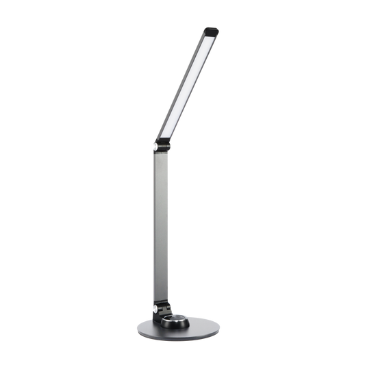 Flexo Baritono fabricado en aluminio color plata con luz LED regulable