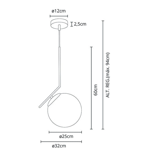 Lámpara Colgante AIMEE 32 cm Oro Interlusa instalada en ambiente decorativo de salón o dormitorio | Interlusa