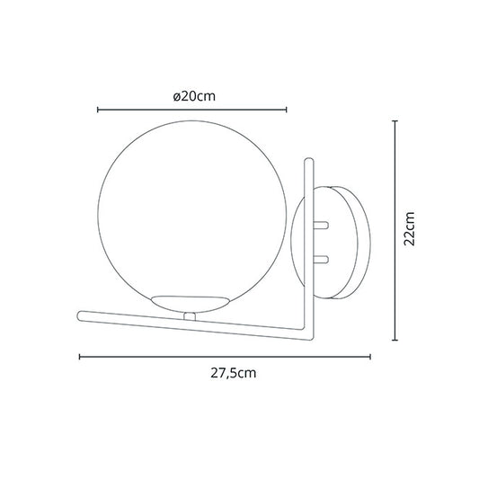 Aplique de Pared AIMEE 27,5 cm Oro Interlusa instalada en ambiente decorativo de salón o dormitorio | Interlusa