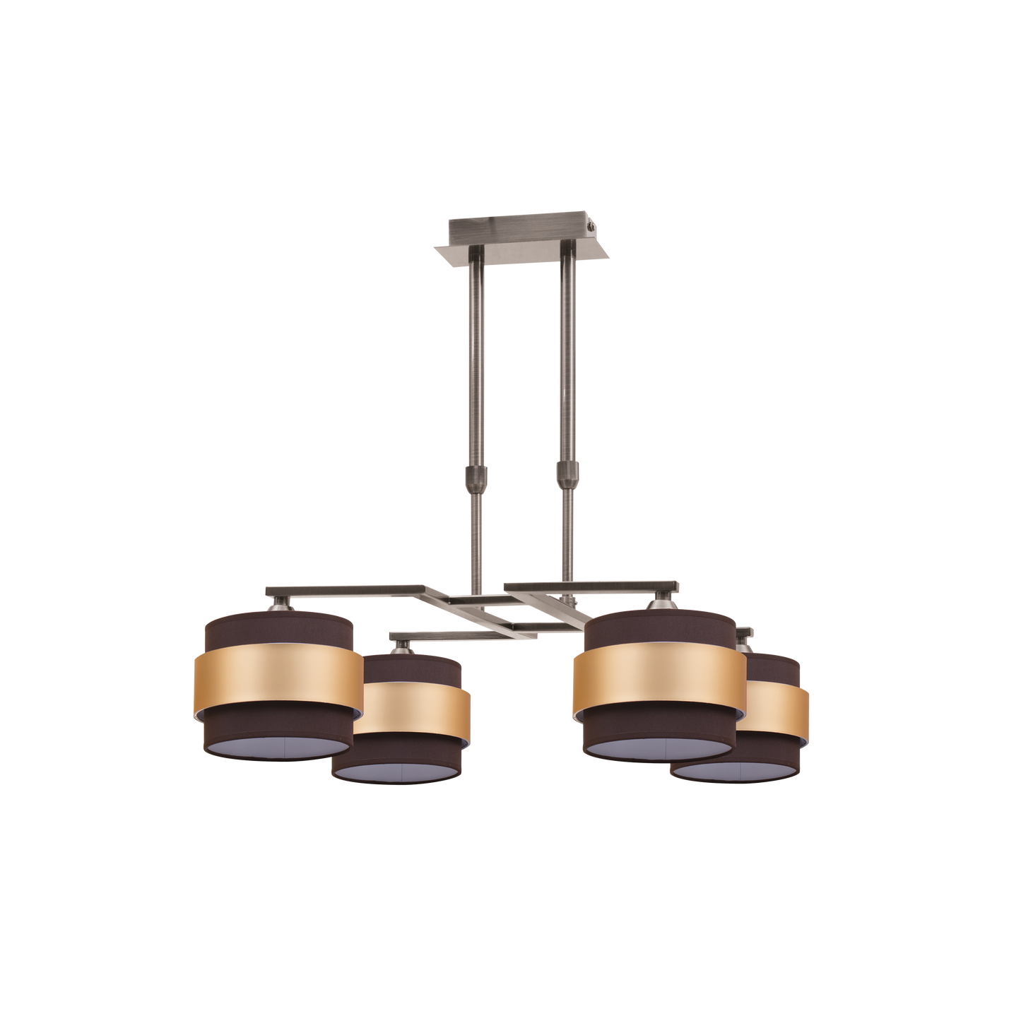 Lámpara Bremen fabricada en Metal color Cuero y Marrón Oro