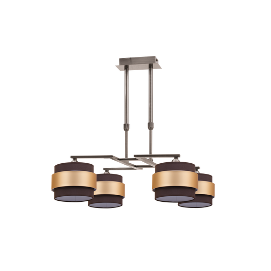 Lámpara Bremen fabricada en Metal color Cuero y Marrón Oro