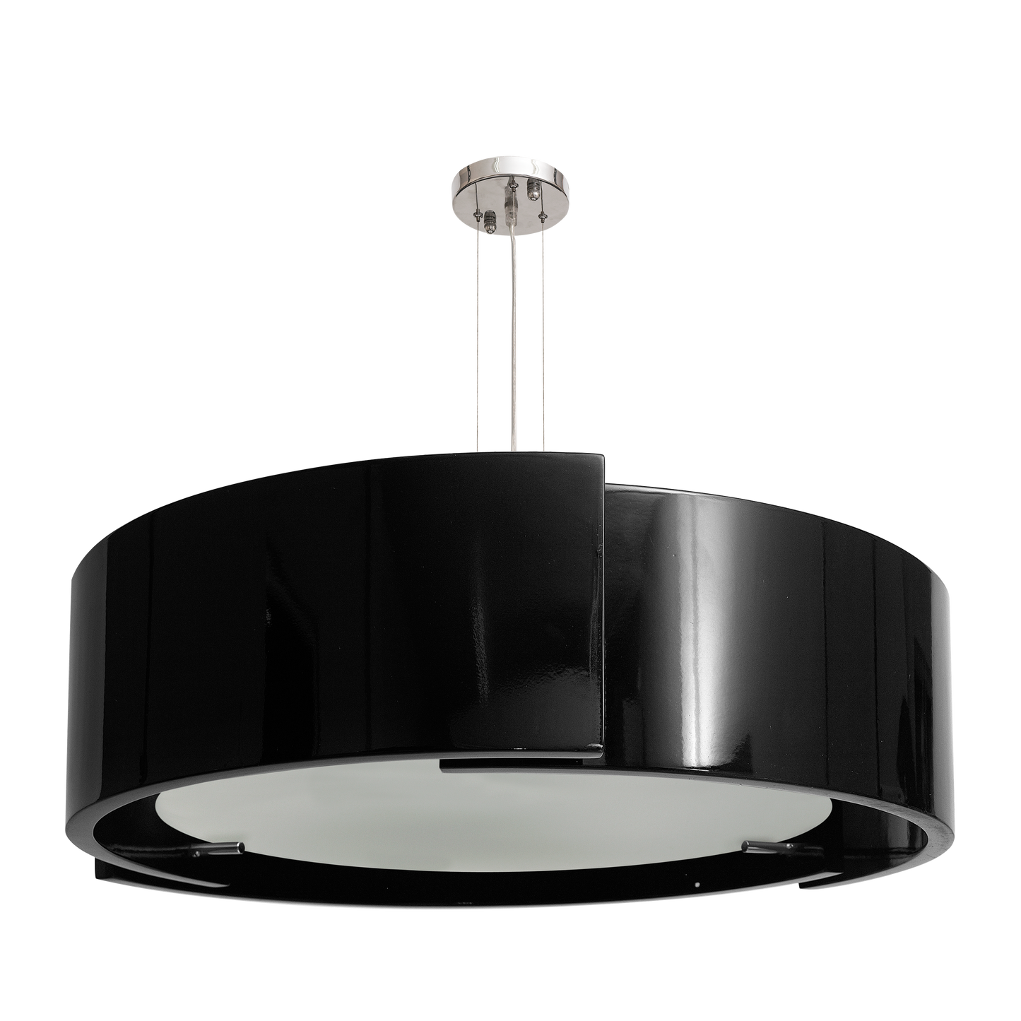 Colgante Oslo fabricado en Cromo y Negro, ideal para Salón