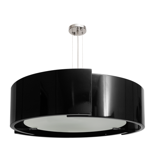 Colgante Oslo fabricado en Cromo y Negro, ideal para Salón