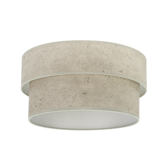 Pantalla de pie de salón Smile E27 en color cemento gris, diseño moderno y elegante de Fabrilamp para luzguru.com