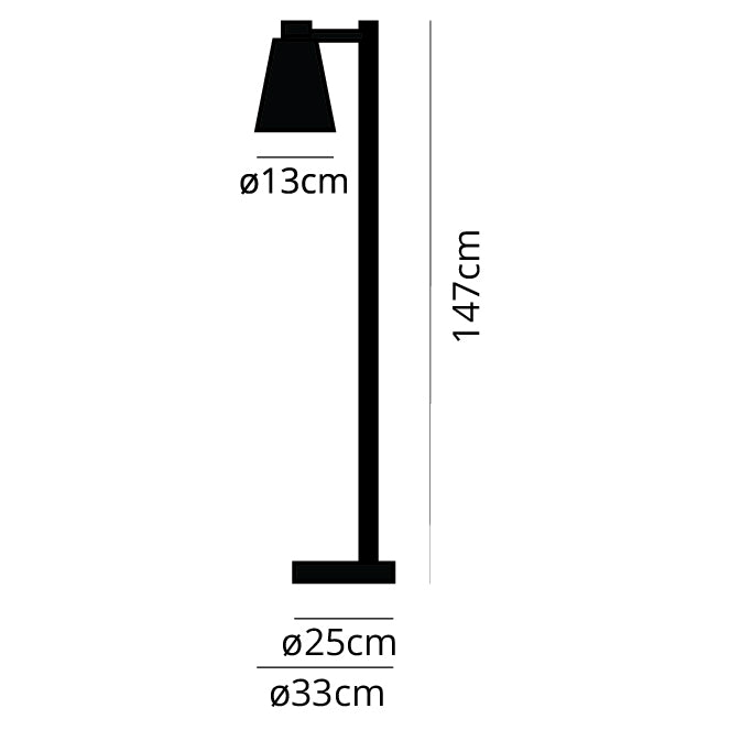 Lámpara de pie con casquillo E27 para iluminación personalizable