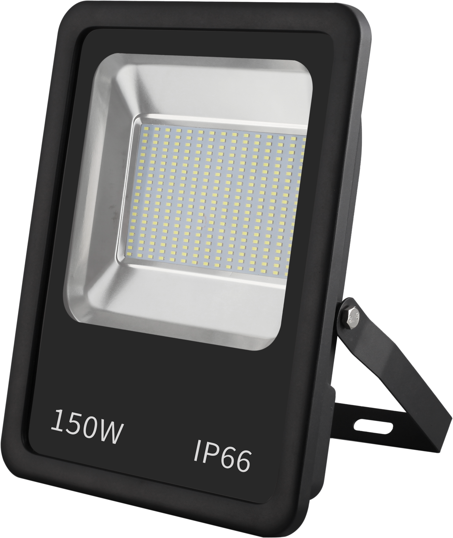 Proyector Dacita fabricado en aluminio color negro, ideal para iluminar jardines