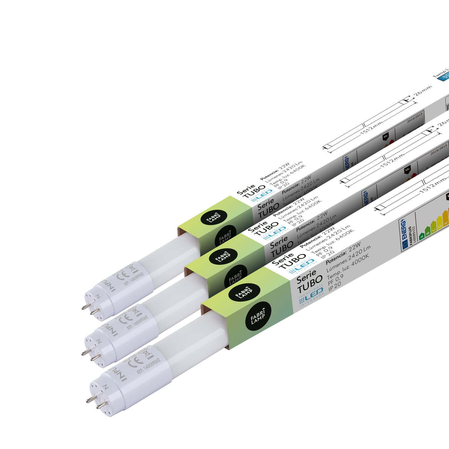 Tubo LED T8 2200 lúmenes, iluminación clara para espacios interiores