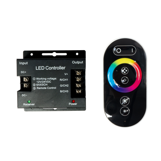 Control remoto RGB para tiras LED Freya de hasta 20 metros. Fabrilamp/Abrila.