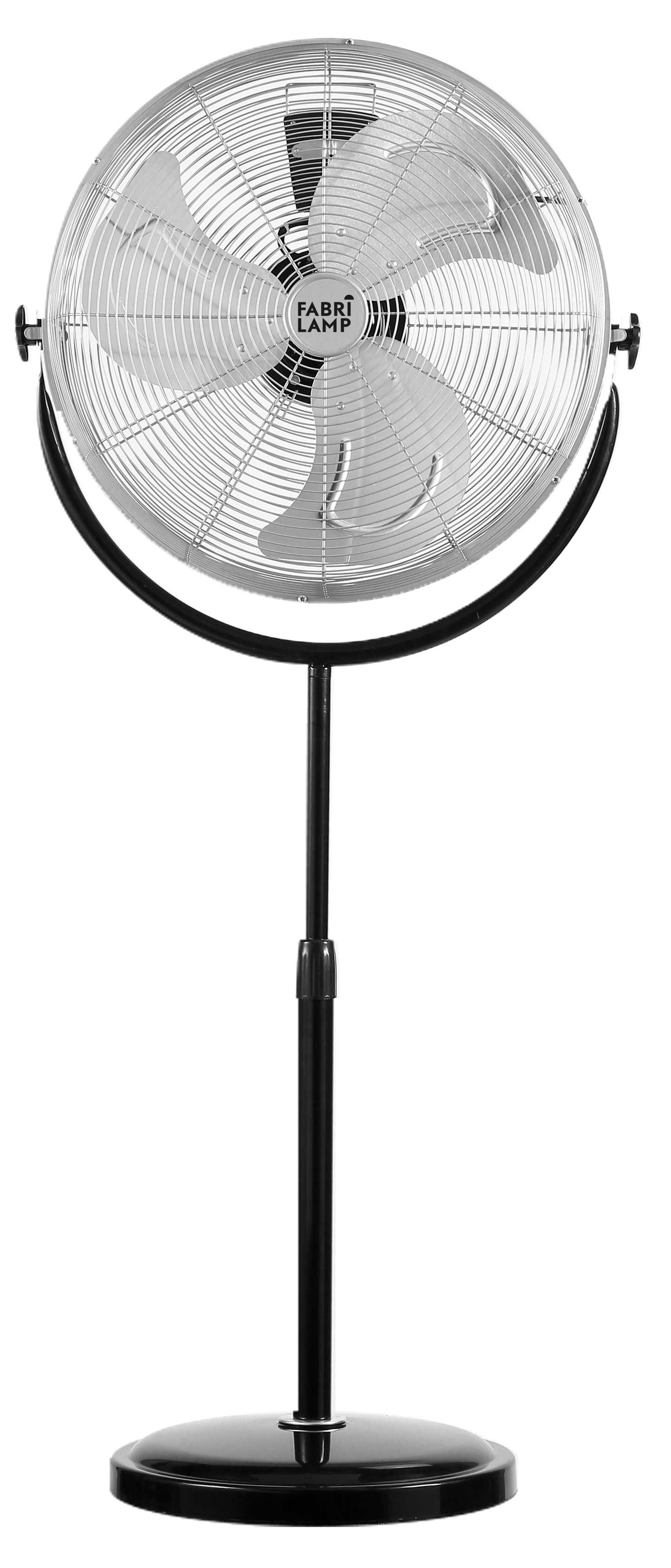 Ventilador industrial de pie con motor AC y base pesada para máxima estabilidad