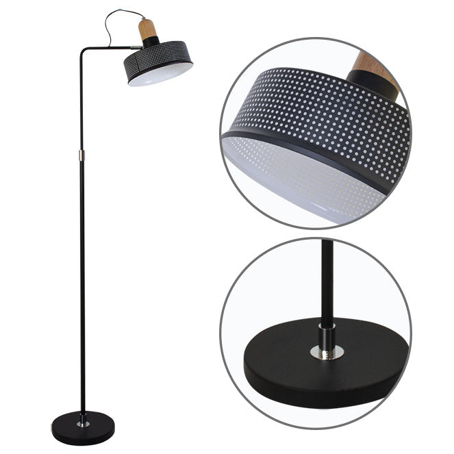 Lámpara de Pie ANUSCA 160 cm Negro Interlusa - Vista frontal principal en fondo blanco | LuzGurú