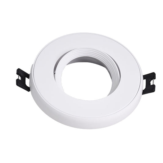 Aro Empotrable ONIRO Redondo 9 cm Blanco Policarbonato Interlusa instalada en ambiente decorativo de salón o dormitorio | Interlusa