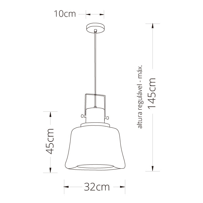 Lámpara Colgante Clásica LUMIERE 32 cm Negro Interlusa instalada en ambiente decorativo de salón o dormitorio | Interlusa