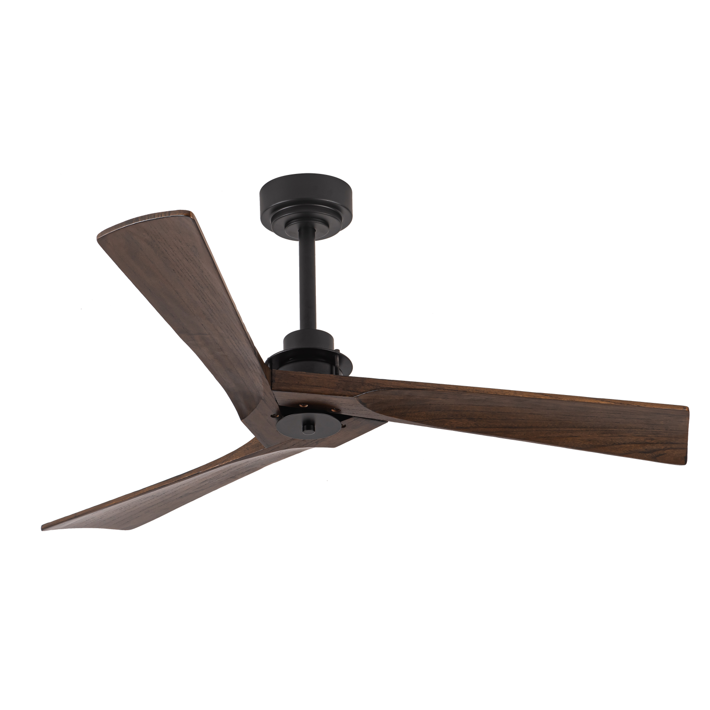 Ventilador de techo VULTURNO con aspas de madera y estructura metálica - Decoración para interiores rústicos