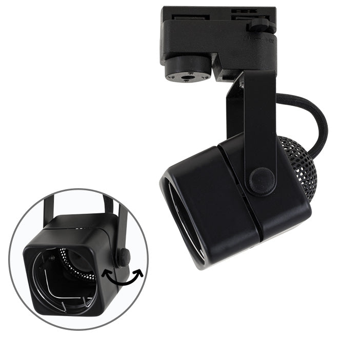 Foco para Carriles AYRTON 14,5 cm Negro Interlusa - Vista frontal principal en fondo blanco | LuzGurú