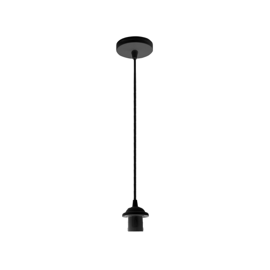 Armazón colgante Disco fabricado en Metal color Negro, ideal para interiores