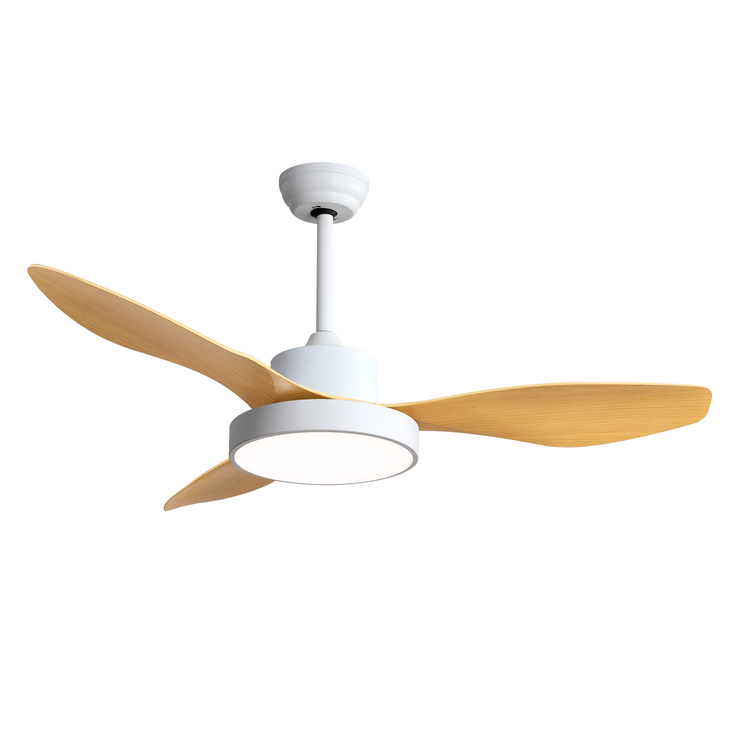 Ventilador de techo LED Hayate con 6 velocidades ajustables y motor DC