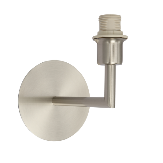 Aplique Zanco fabricado en metal color níquel, ideal para pantallas E14