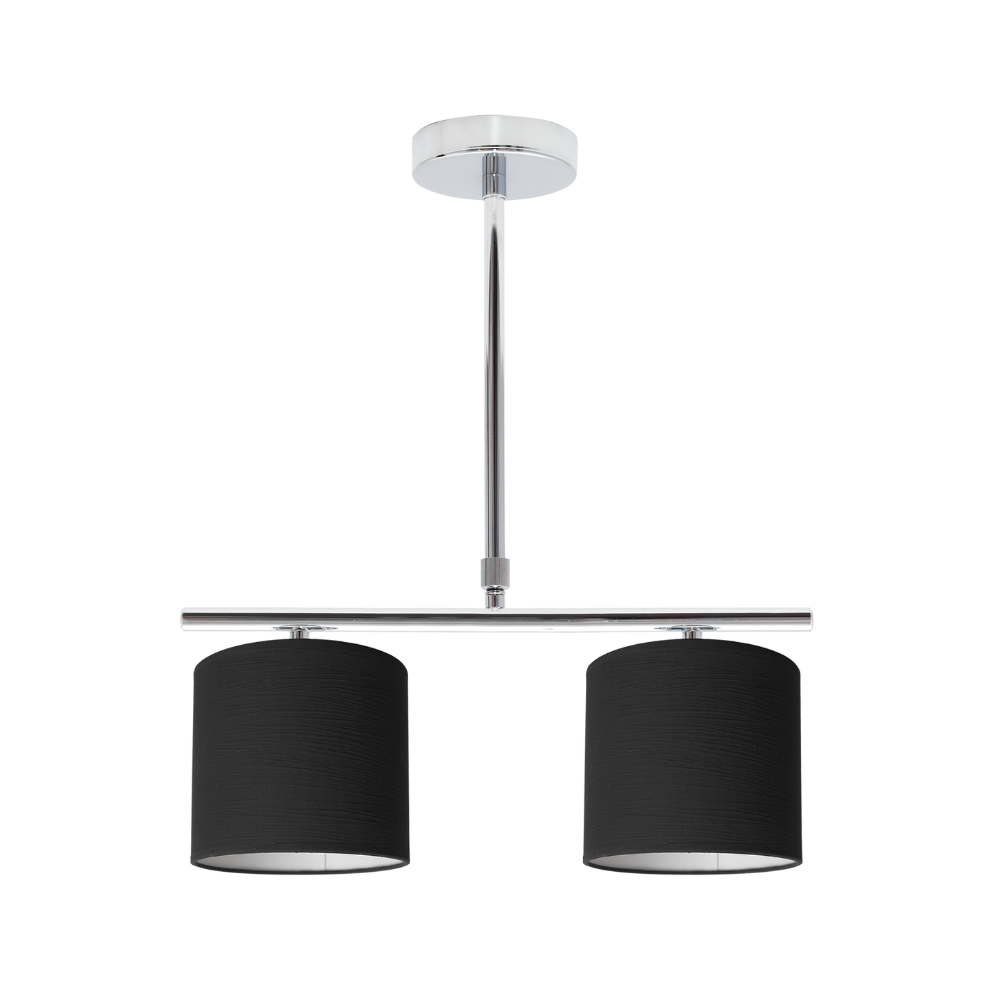 Lámpara Planetario Cromo/Negro 2xe14 (62x43) de Fabrilamp - Vista frontal