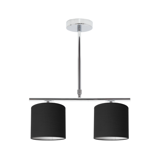 Lámpara Planetario Cromo/Negro 2xe14 (62x43) de Fabrilamp - Vista frontal