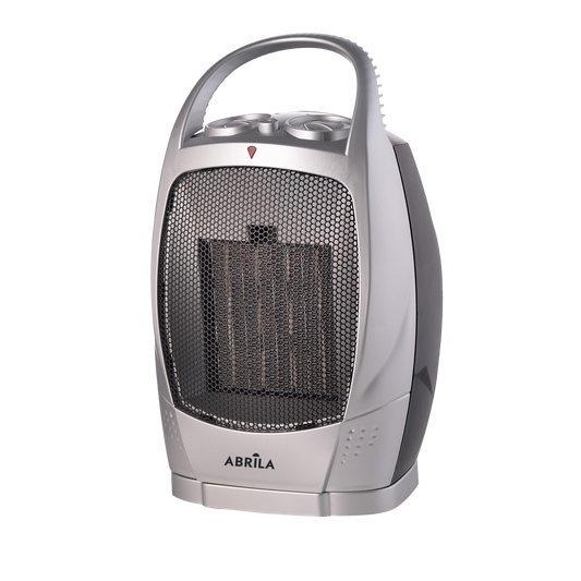 Termoventilador fabricado en Metal y Cerámica color Negro y Plata