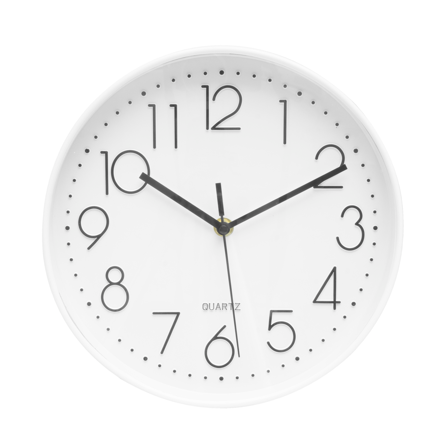 Reloj de pared Minuto Blanco 25cm, vista frontal, Fabrilamp