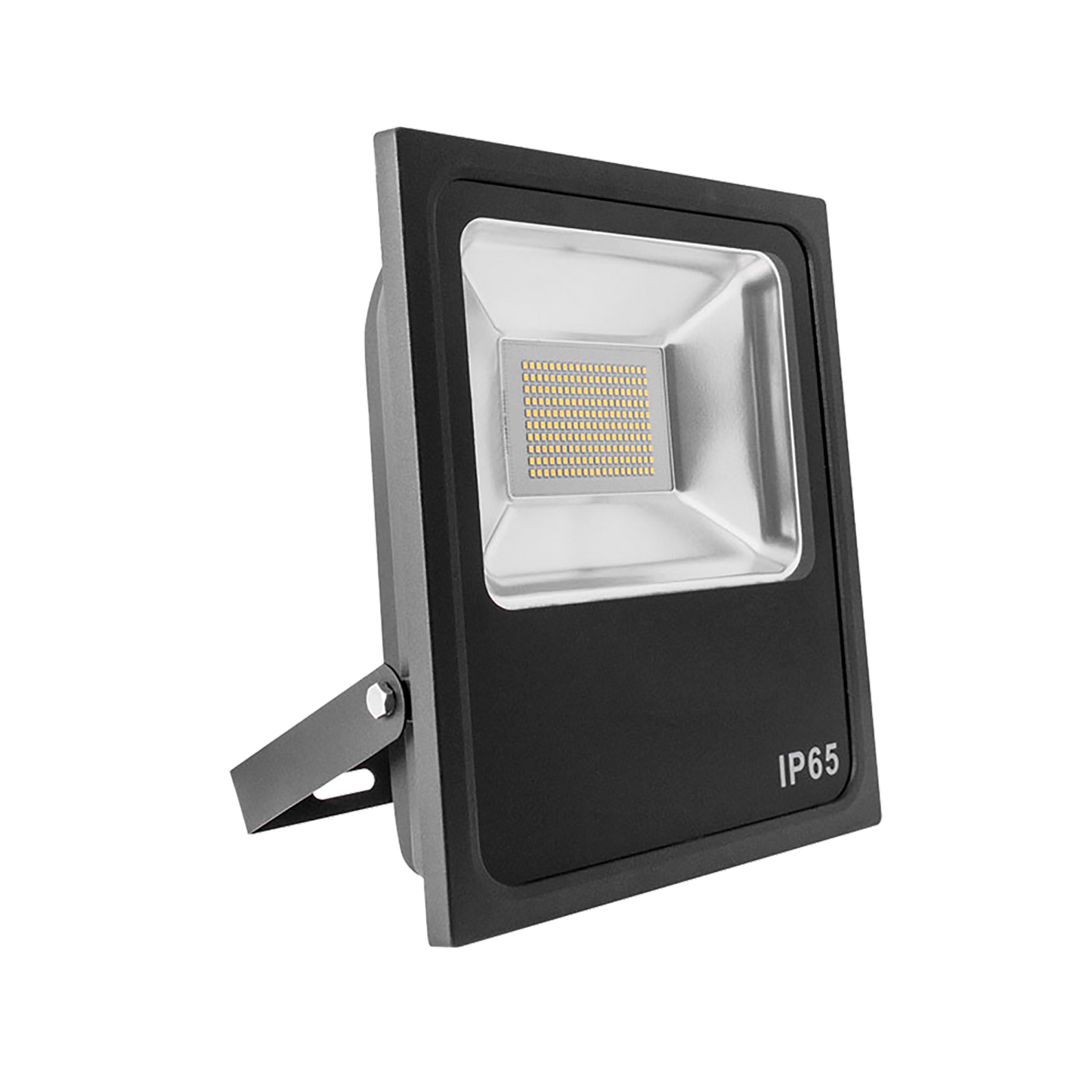 Proyector Trent fabricado en aluminio color negro, luz cálida 3000K ideal para jardines